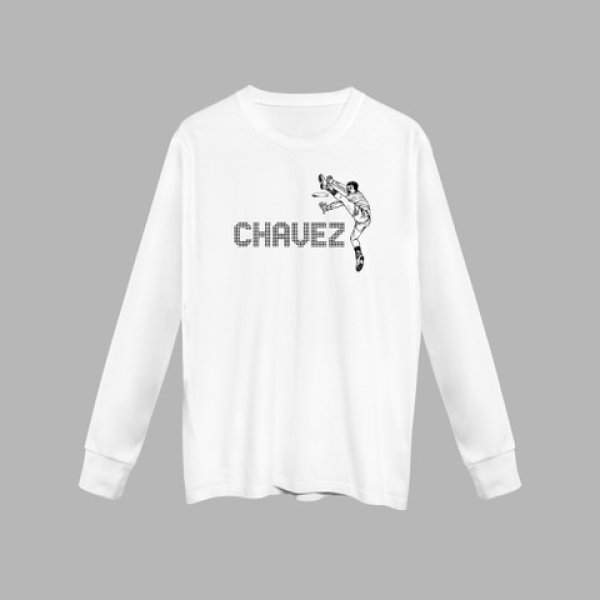 画像1: [Long Sleeve T-shirt]Chavez - Chavez White Long Sleeve T-shirt (1)