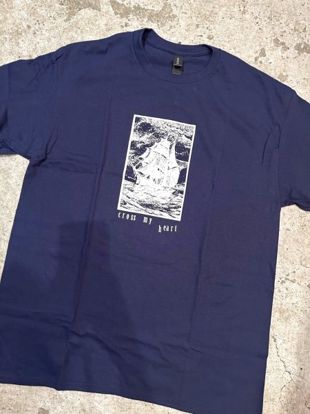 画像1: [T-SHIRT]Cross My Heart(NAVY) (1)